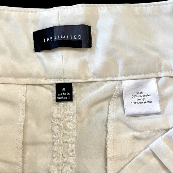 THE LIMITED,NWOT, WOMENS CROCHET LACE SHORTS IN CREAM COLOR. FAUX POCKETS.SIZE 6 - Picture 3 of 5